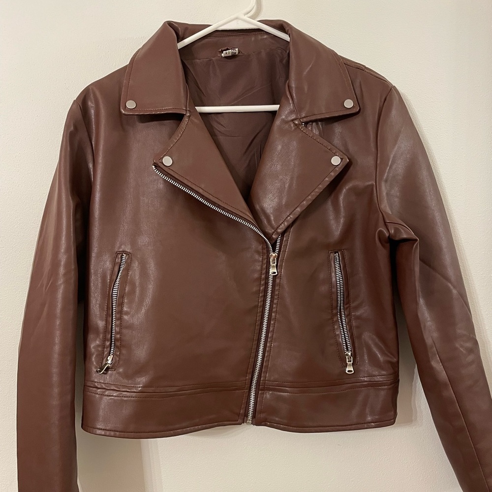 Leather moto jacket